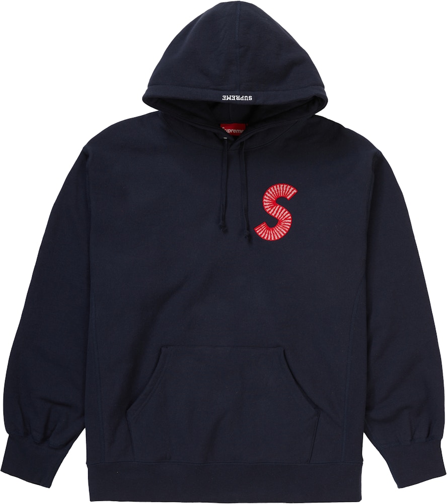 Supreme S Logo Hooded Sweatshirt (FW20) Navy - FW20