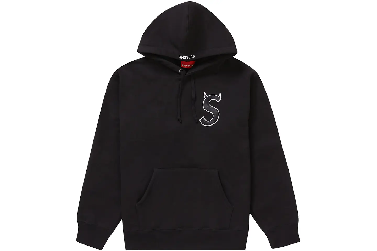 Supreme big logo hooded sweatshirt black Clearance