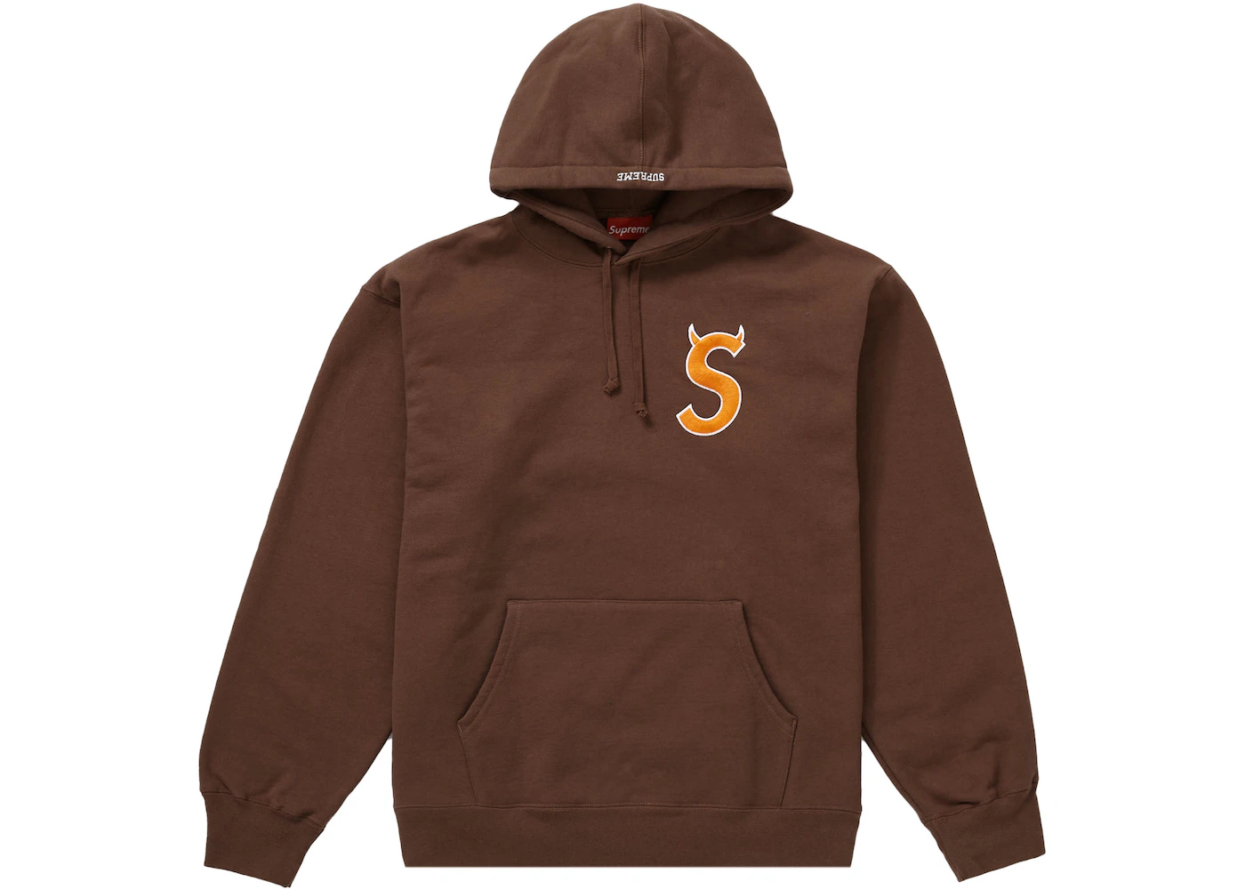 Supreme S Logo Hooded Sweatshirt (FW22) Brown