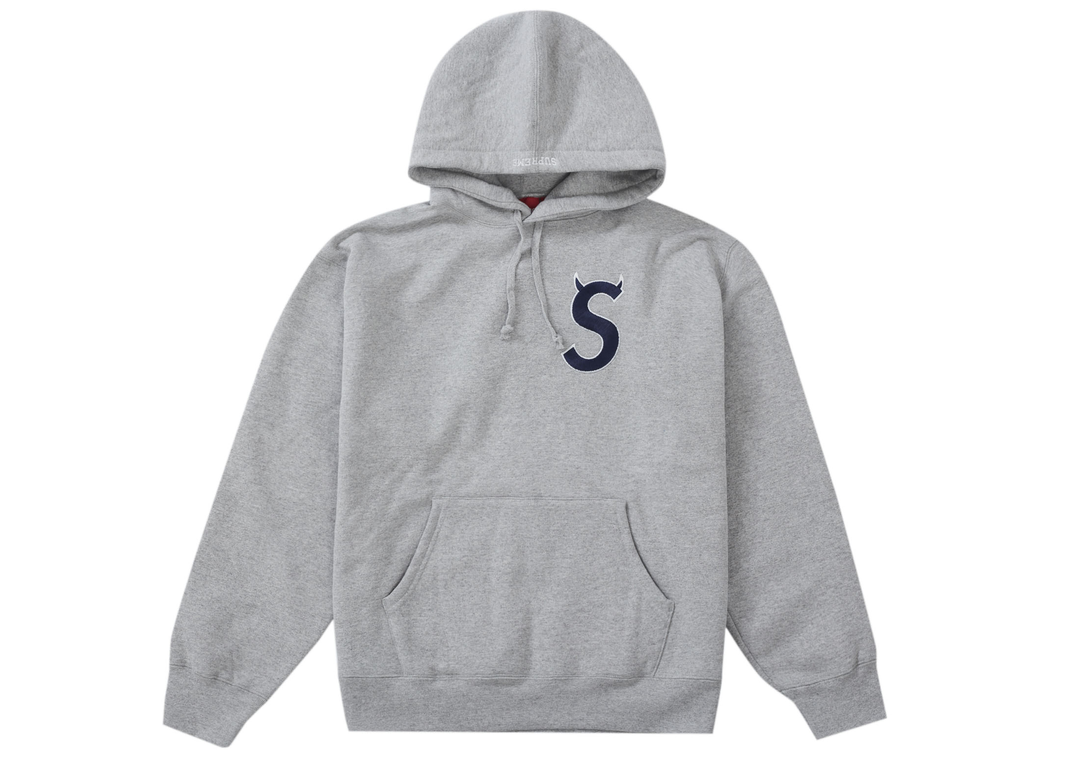 Supreme S Logo Hooded Sweatshirt (FW22) Heather Grey Men's - FW22 - US