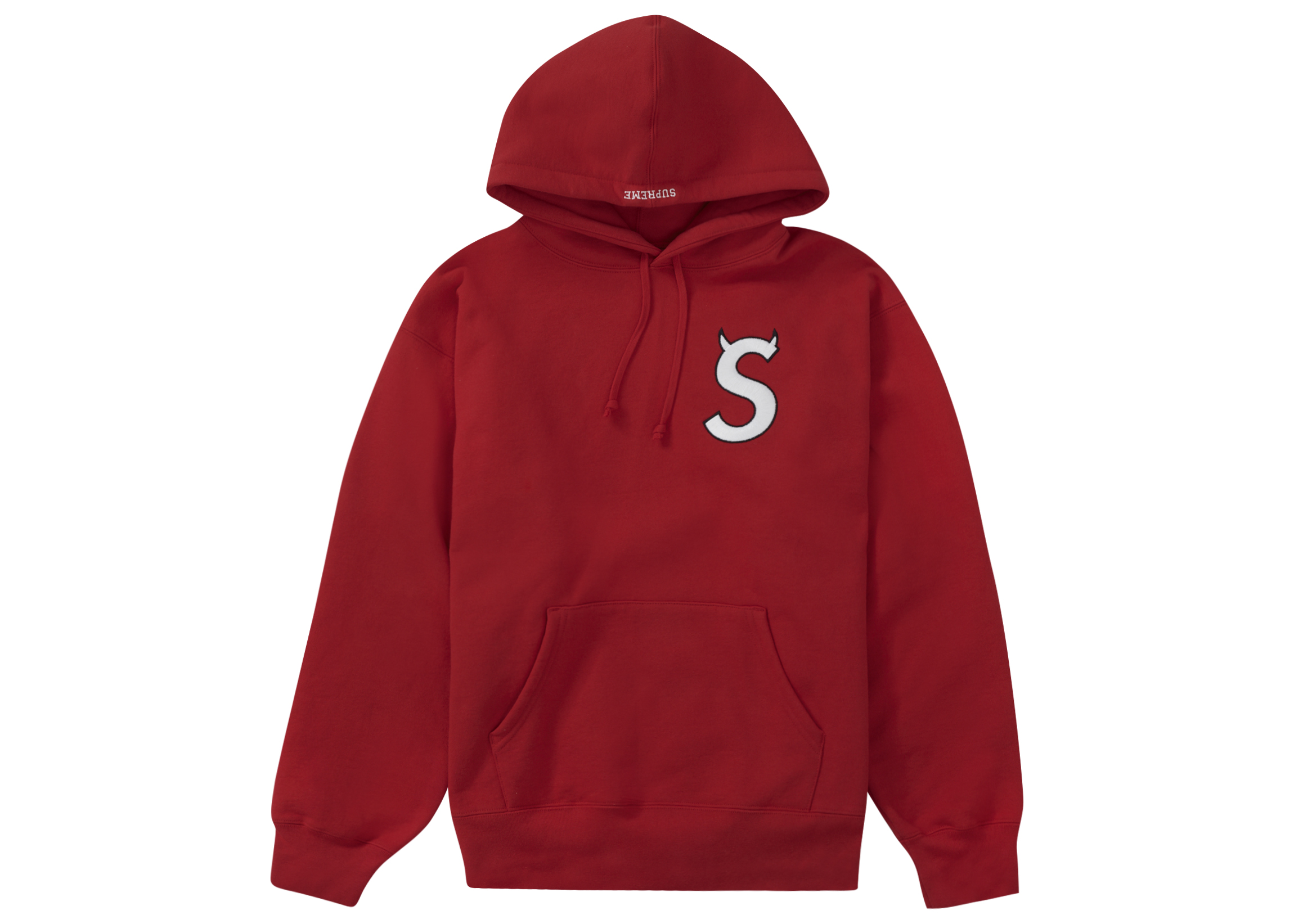 Supreme S Logo Hooded Sweatshirt (FW22) Red - FW22 Men's - US