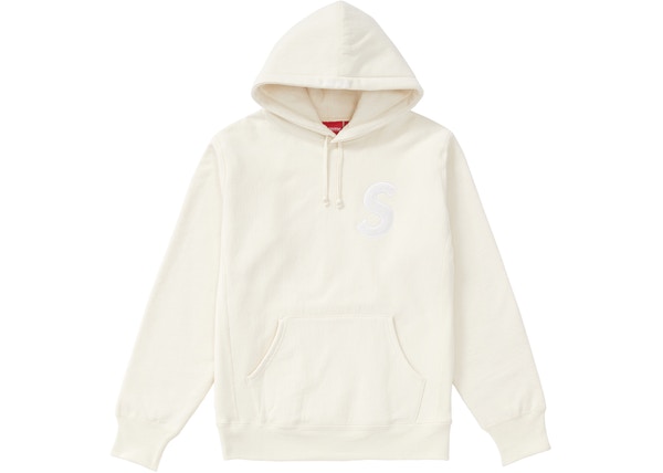Supreme S Logo Hooded Sweatshirt Off White Men's - FW15 - US