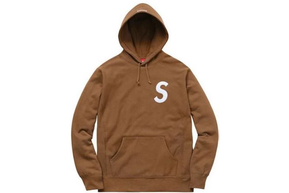 Supreme S Logo Hooded Sweatshirt Olive Brown