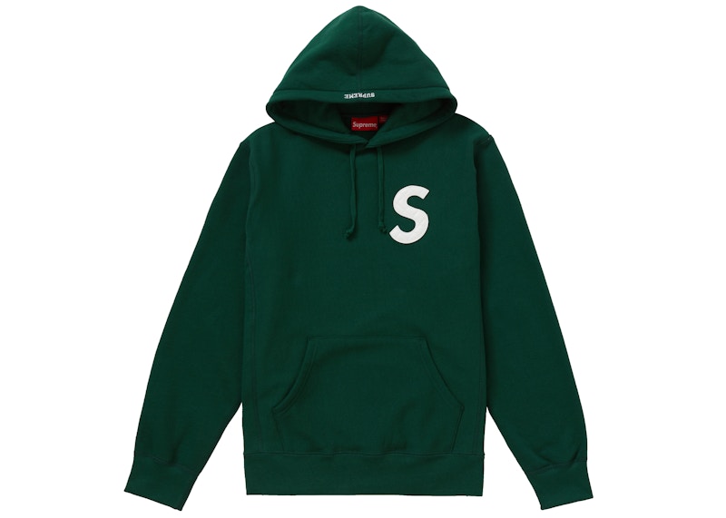 Supreme S Logo Split Hooded Sweatshirt Dark Green Men's - FW21 - US