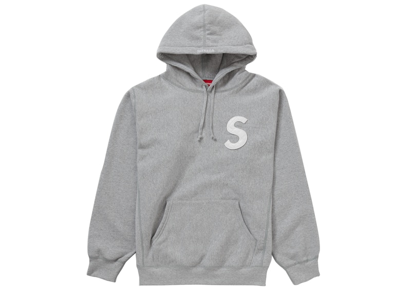 S Logo Hooded Sweatshirt Heather Grey ‼︎