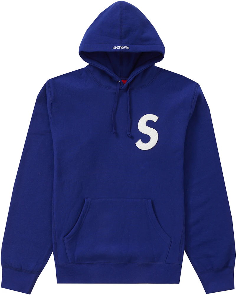 Buy Supreme S Logo Hooded Sweatshirt (Blue) Online - Waves Never Die