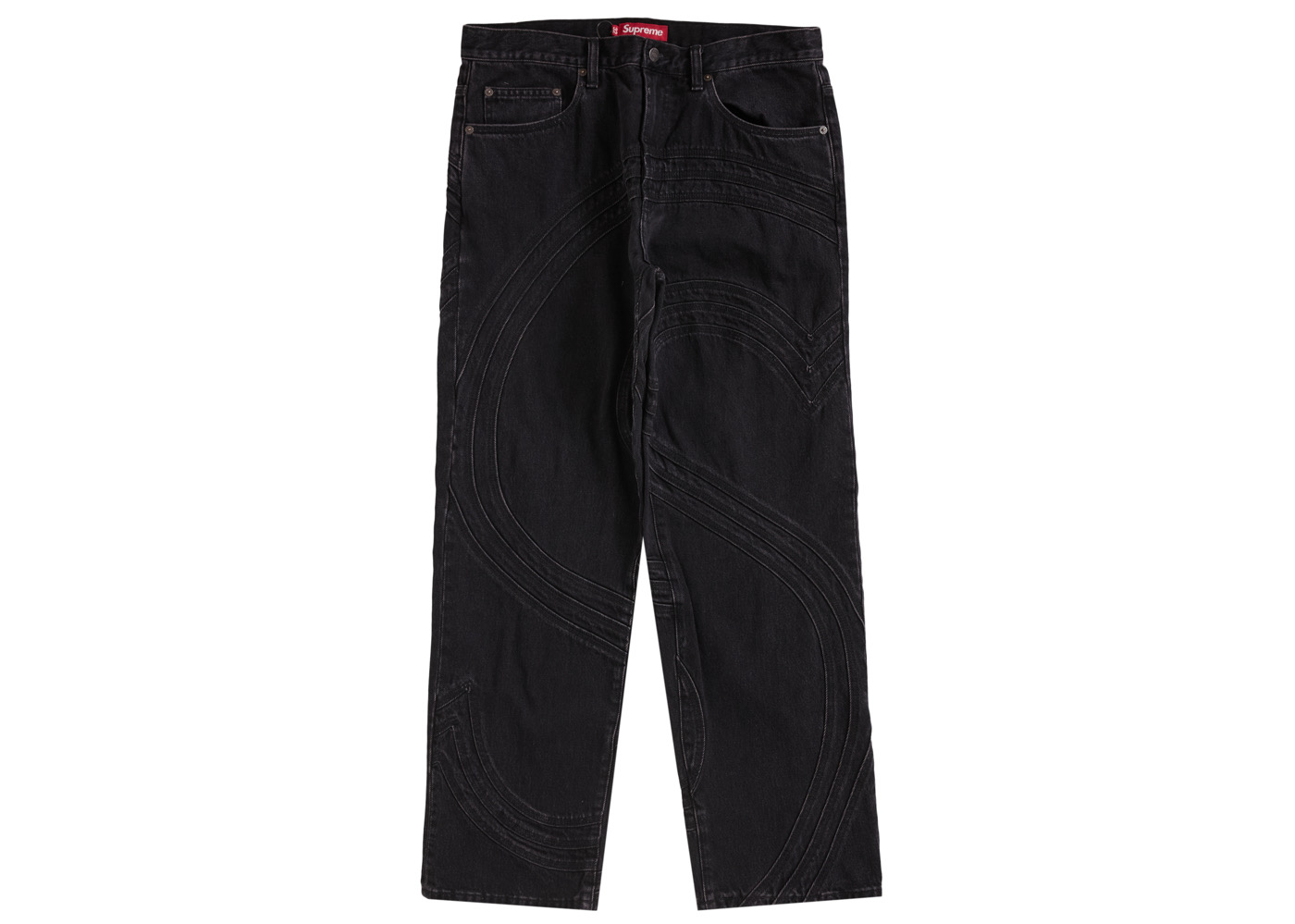 Supreme Radial Embroidered Loose Fit Jean Brown