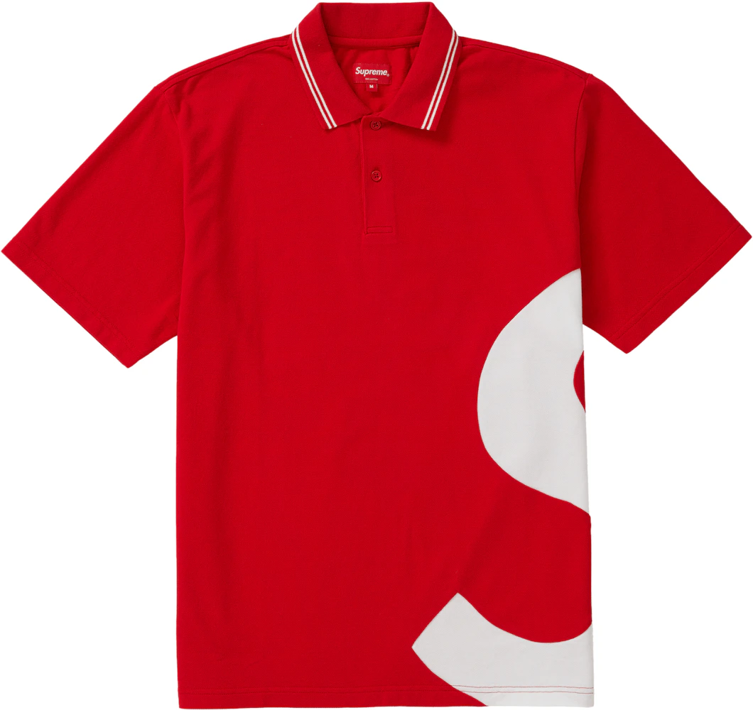 Supreme Colour-block Polo Shirt in Red for Men