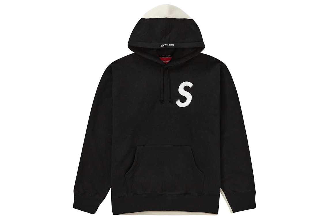 Click to view more detailed imagery on our partner's website Pre-owned Supreme S Logo Split Hooded Sweatshirt Black
