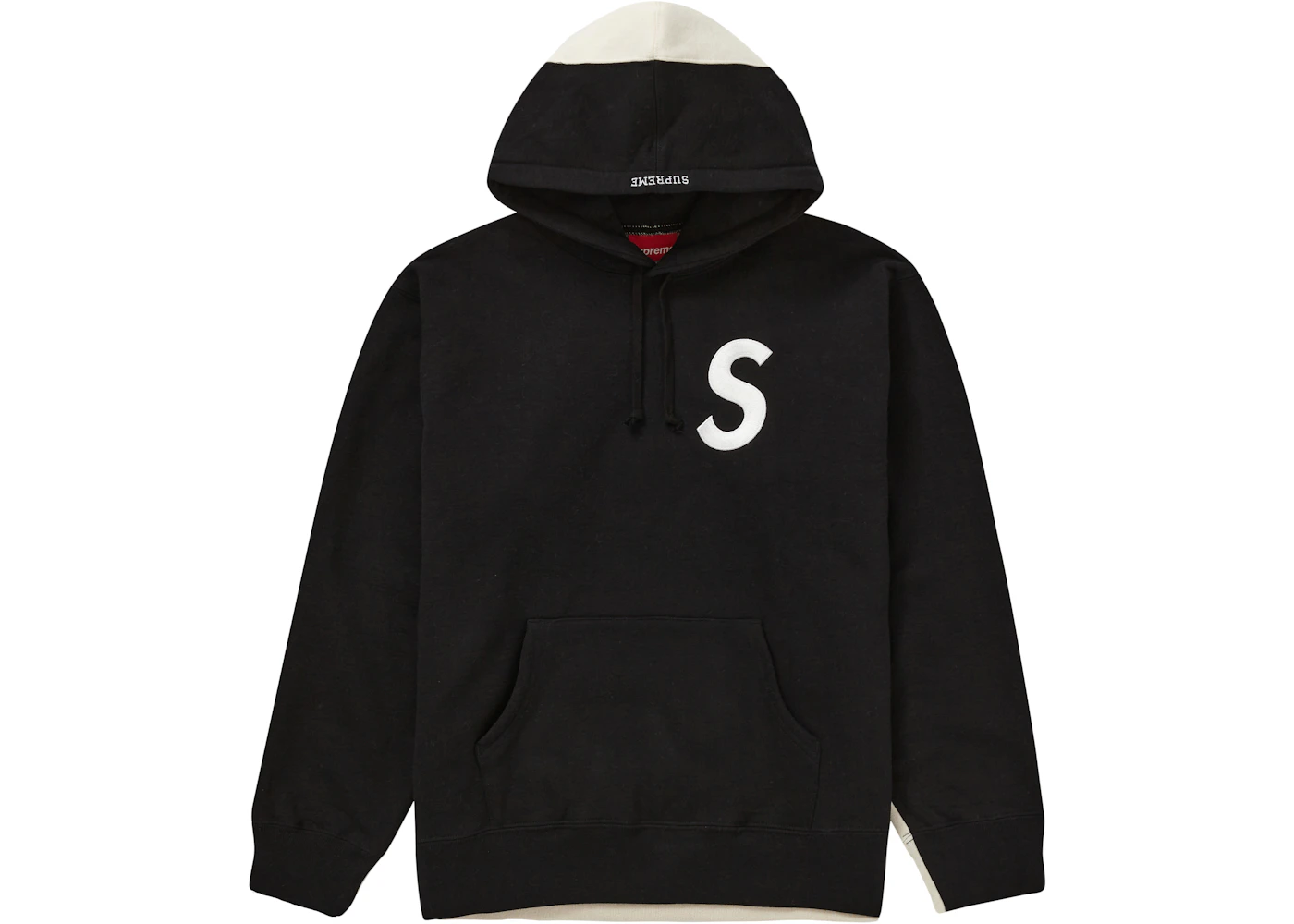 Supreme S Logo Split Hooded Sweatshirt Black Men's - FW21 - US