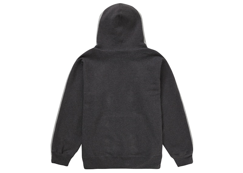 Supreme S Logo Split Hooded Sweatshirt Heather Grey