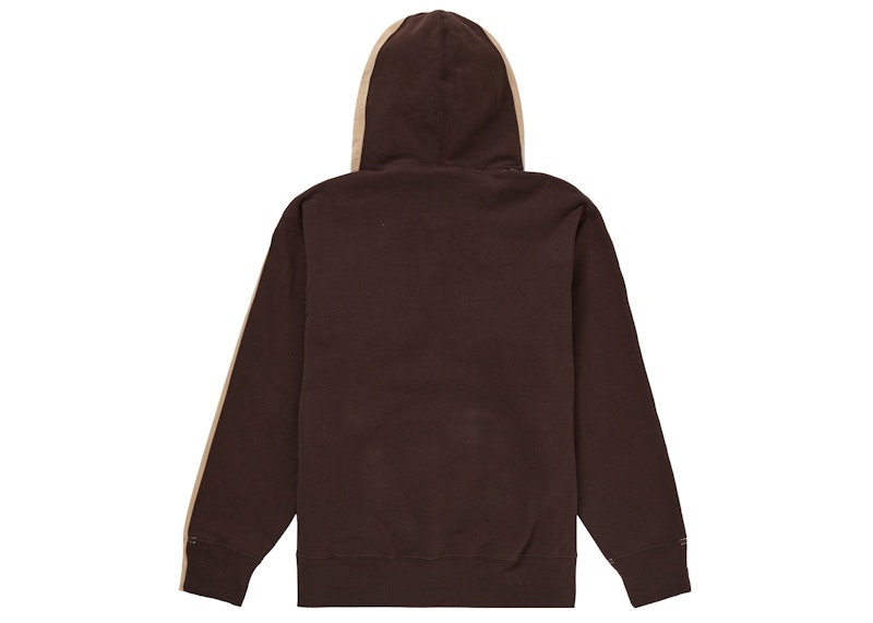 Supreme S Logo Split Hooded Sweatshirt Tan Men's - FW21 - US