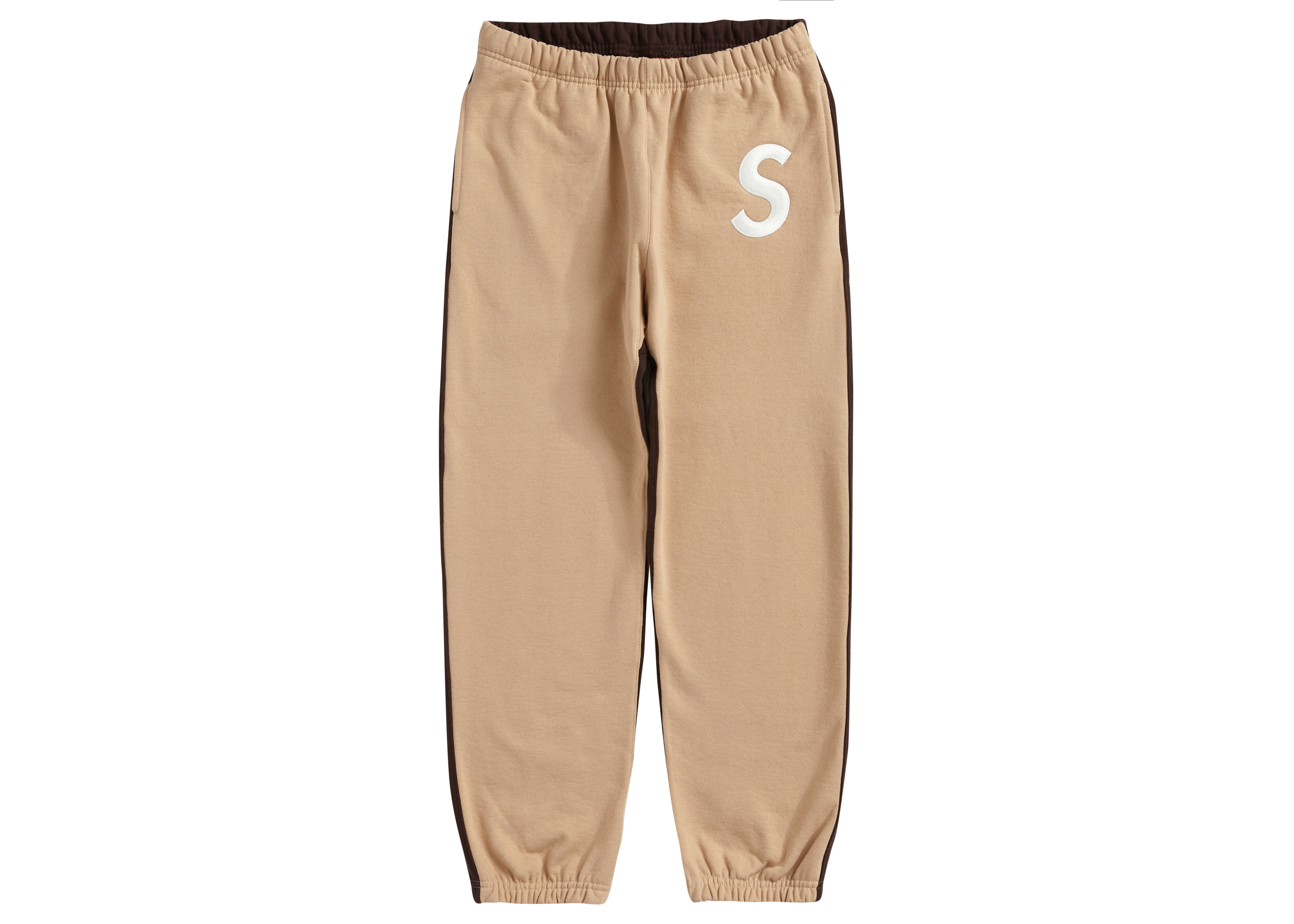 Supreme S Logo Split Sweatpant Tan
