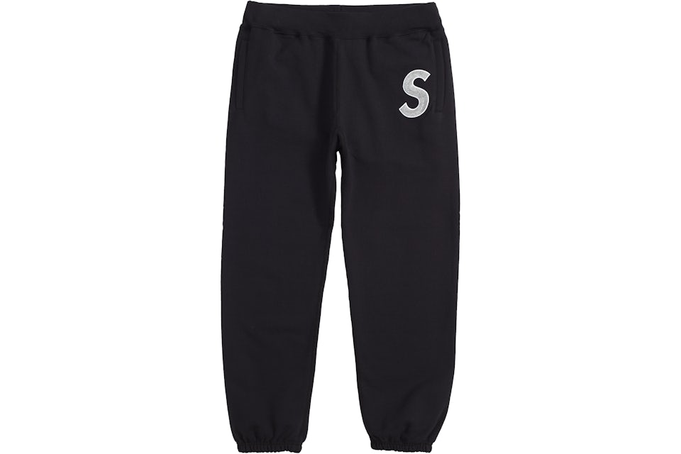 Black and white supreme sweatpants Clearance
