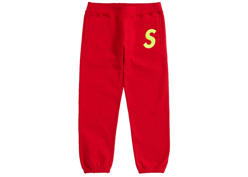 Supreme S Logo Sweatpant 刺繍 赤 M-