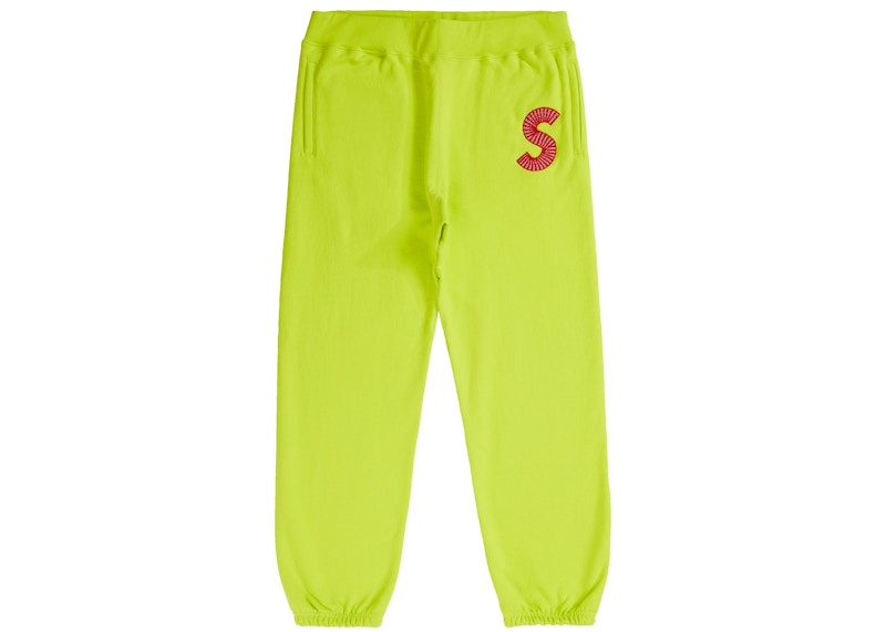 Supreme S Logo Sweatpant (FW20) Acid Green Men's - FW20 - US