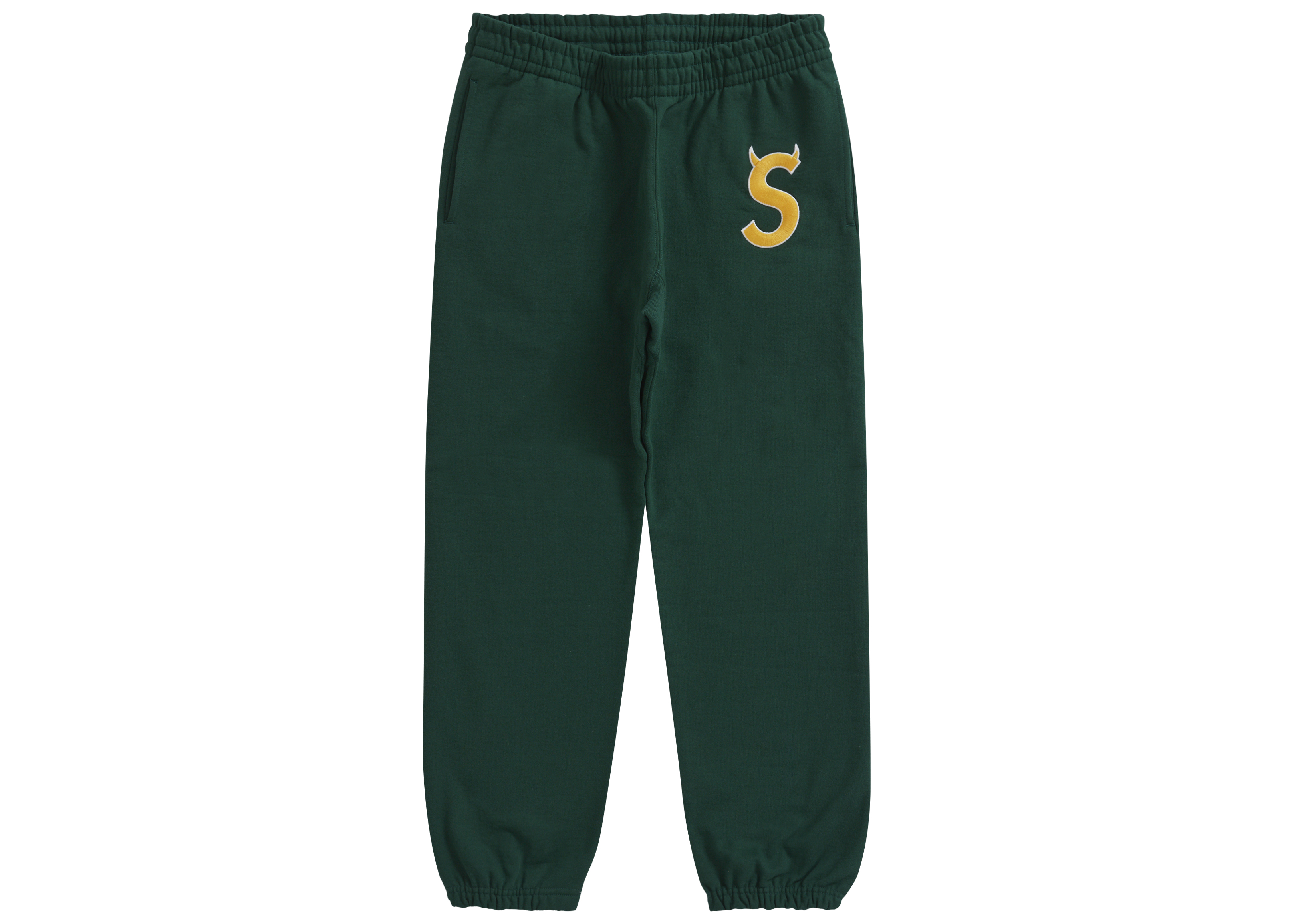 Supreme S Logo Sweatpant (FW22) Dark Green Men's - FW22 - US