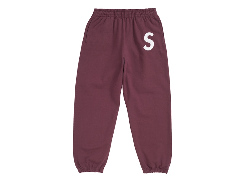 Supreme S Logo Sweatpant (FW24) Maroon Men's - FW24 - US