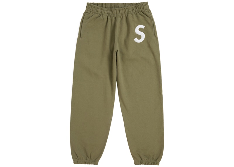 Supreme S Logo Sweatpant (FW24) Light Olive Men's - FW24 - GB