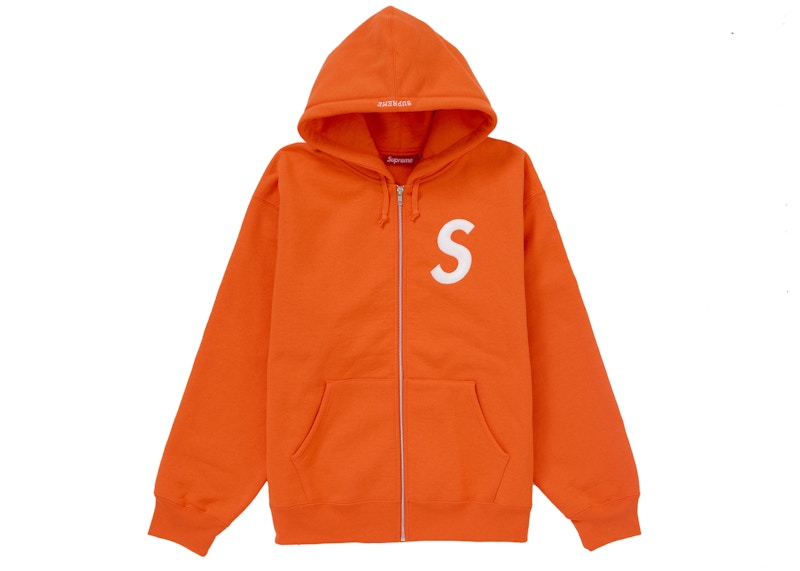 Orange zip up sweatshirt online