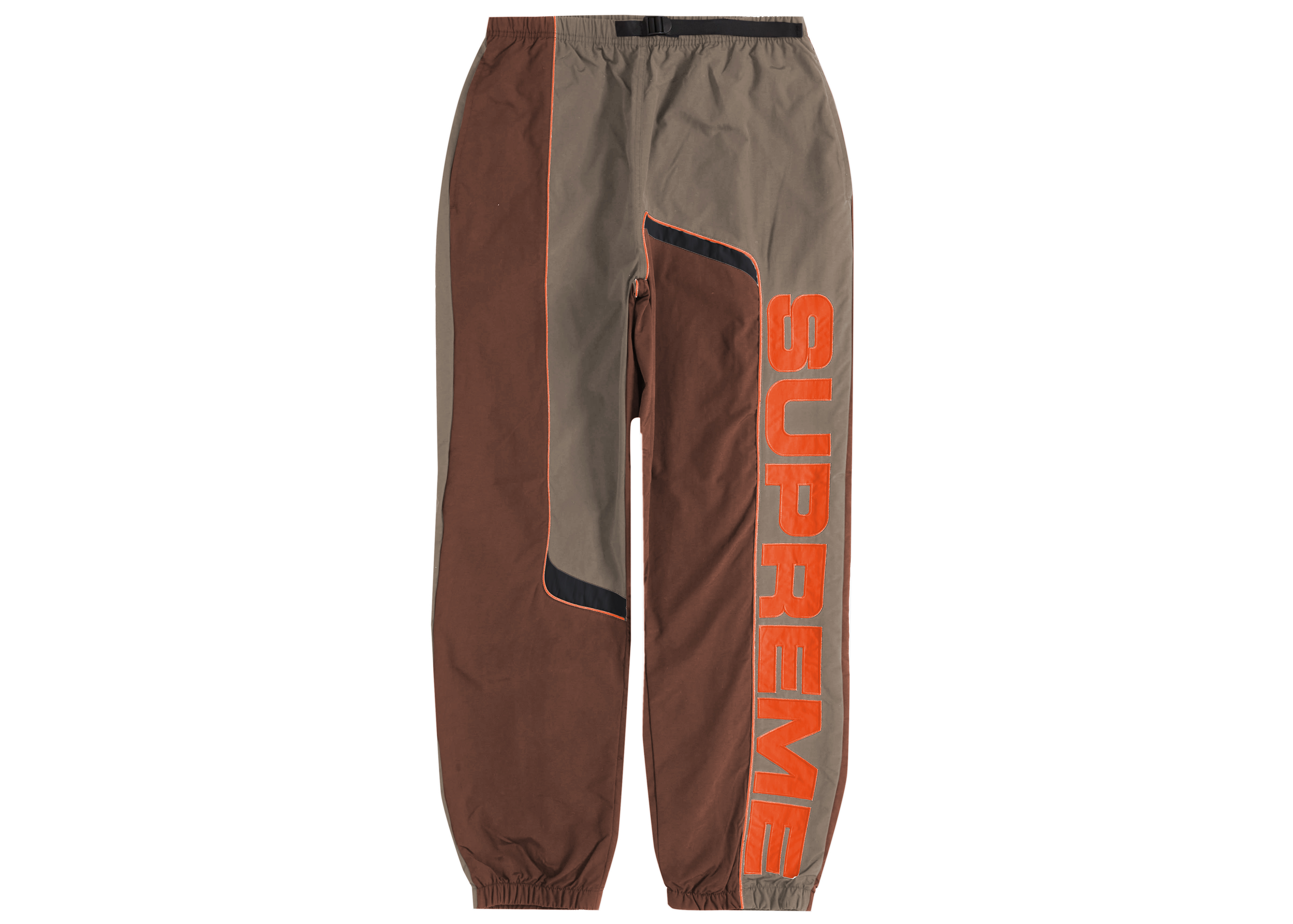 Supreme S Paneled Belted Track Pant Brown