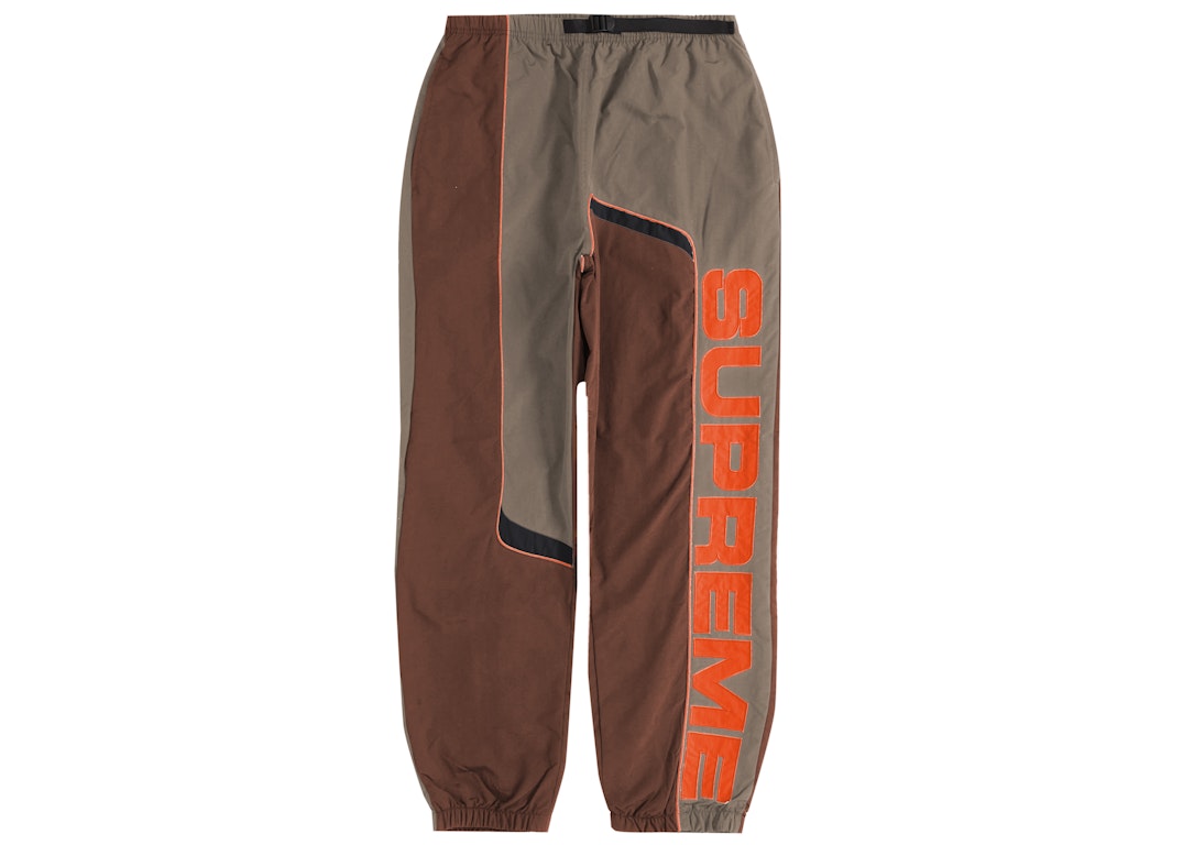 Pre-owned Supreme S Paneled Belted Track Pant Brown