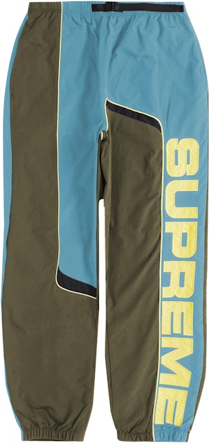 Supreme S Paneled Belted Track Pant Olive Men's - FW21 - US