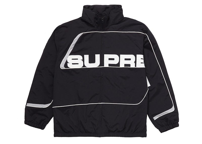 Supreme S Paneled Track Jacket Black Men's - FW21 - GB