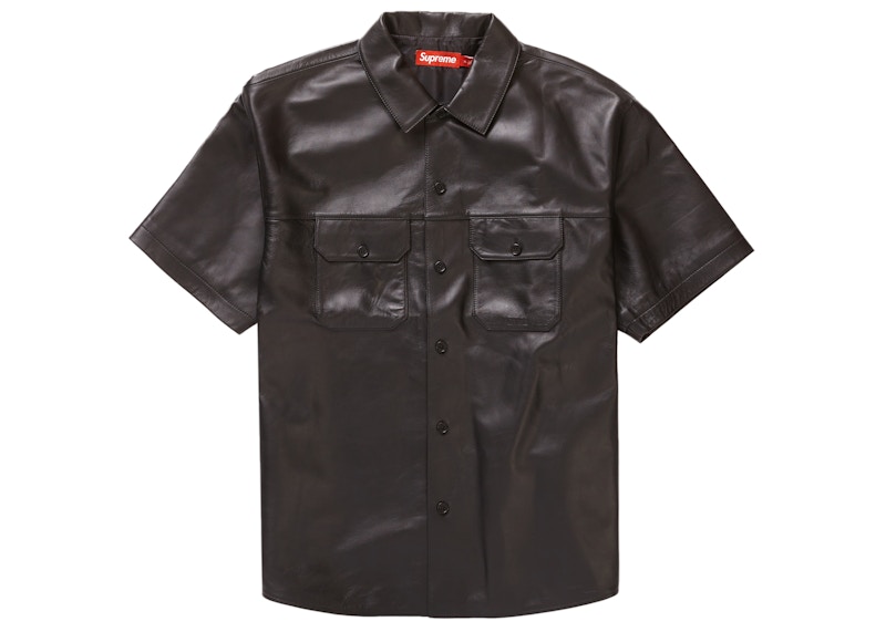 Supreme LeatherShirt 21FW BLACK M レザーシャツ | gensjohnson.com