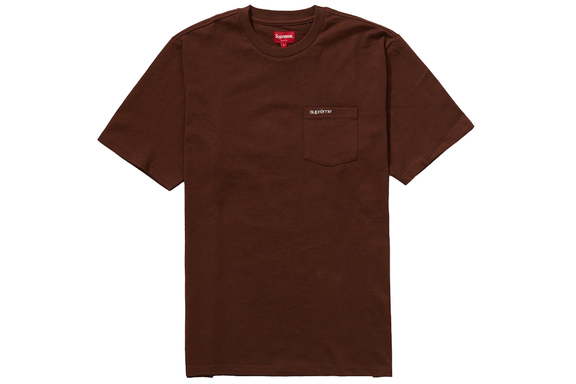 Pre-owned Supreme S/s Pocket Tee (fw21) Brown