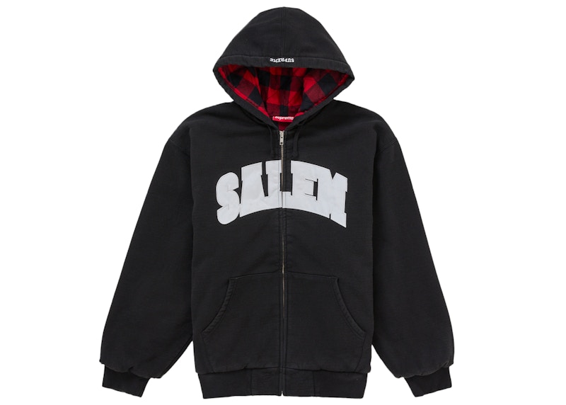 Supreme SALEM Zip Up Hooded Sweatshirt Black Men's - US