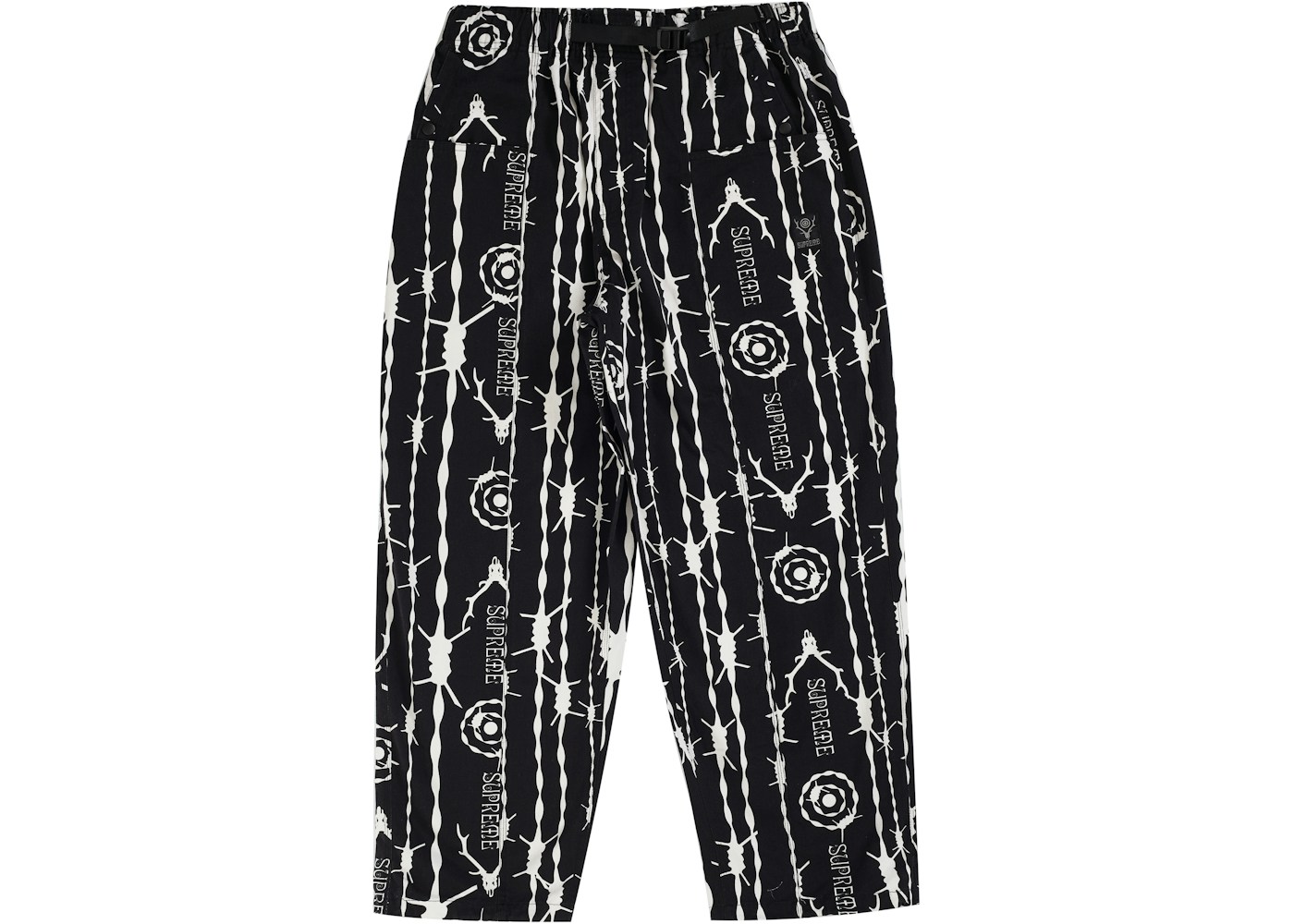 Supreme SOUTH2 WEST8 Belted Pant Black Pattern - SS21