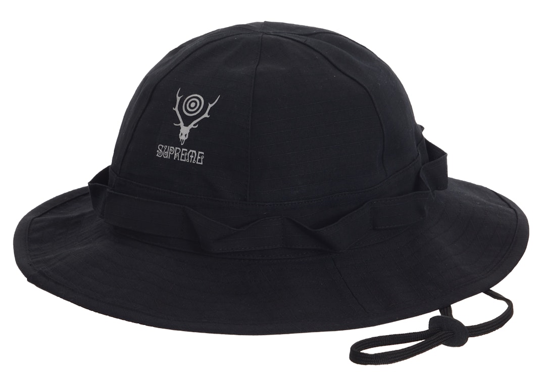 Pre-owned Supreme South2 West8 Jungle Hat Black