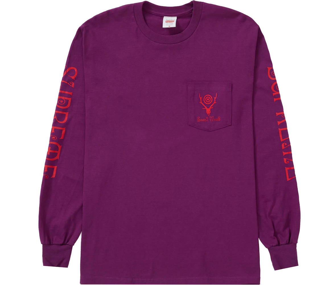 Supreme South2 West8 Long Sleeve Tee - Purple - Men’s Size XL - Brand New