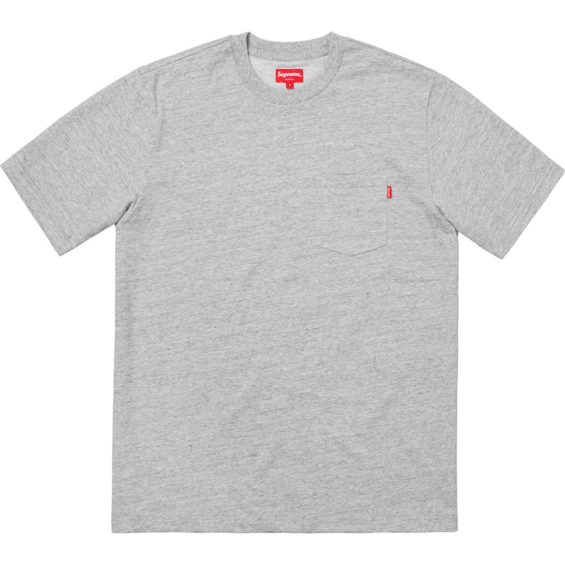 Supreme SS Pocket Tee (FW18) Heather Grey Men's - FW18 - US