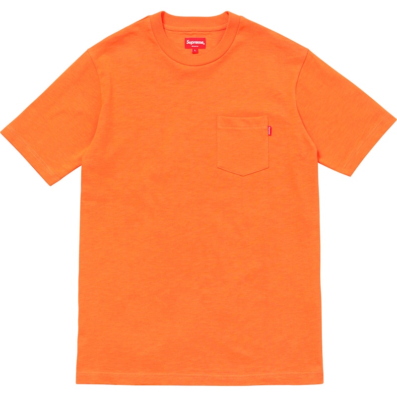 Supreme S/S Pocket Tee Heather Orange Men's - FW17 - US