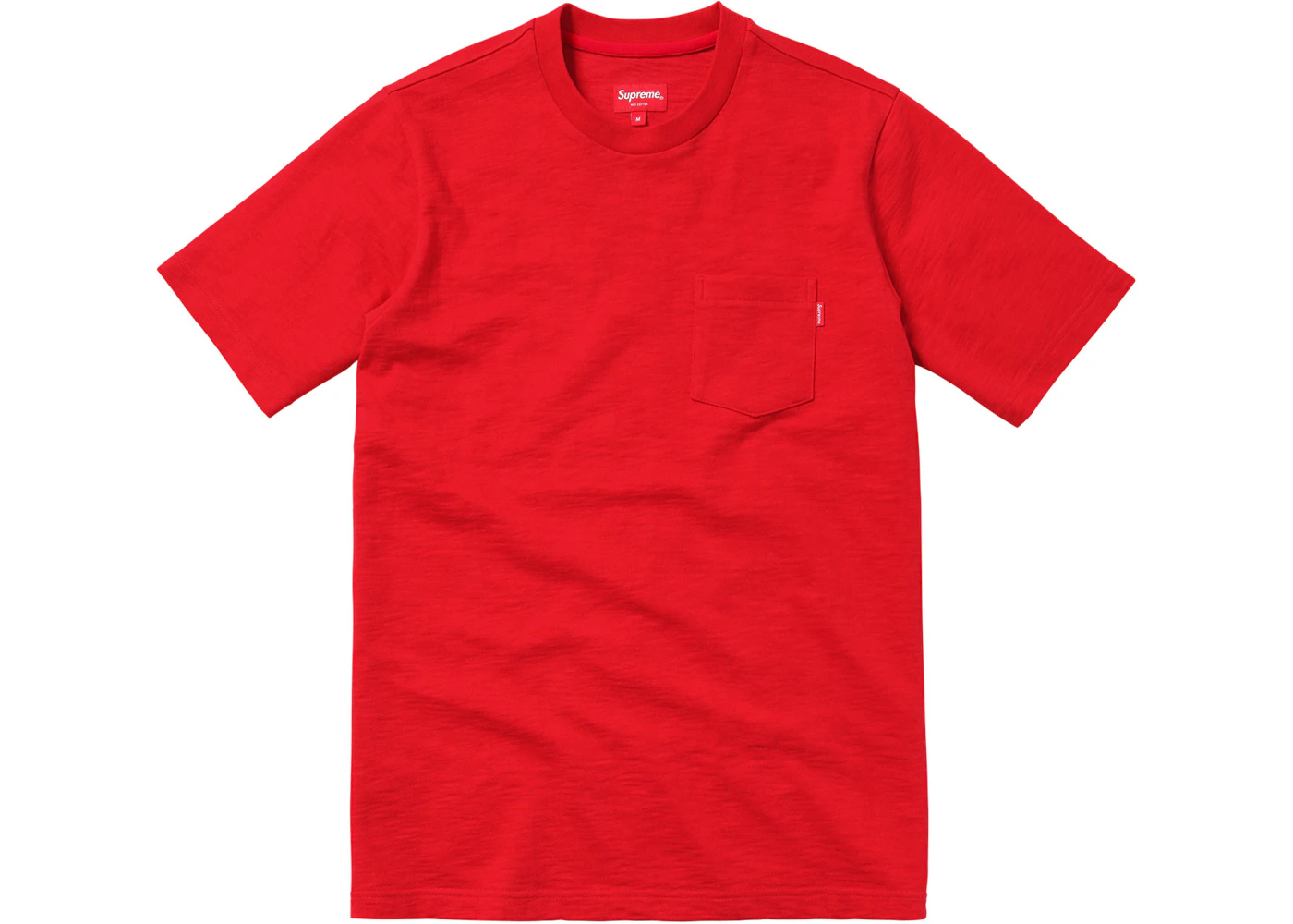 Supreme Blank Tee M Red Shirt Box Logo Pocket