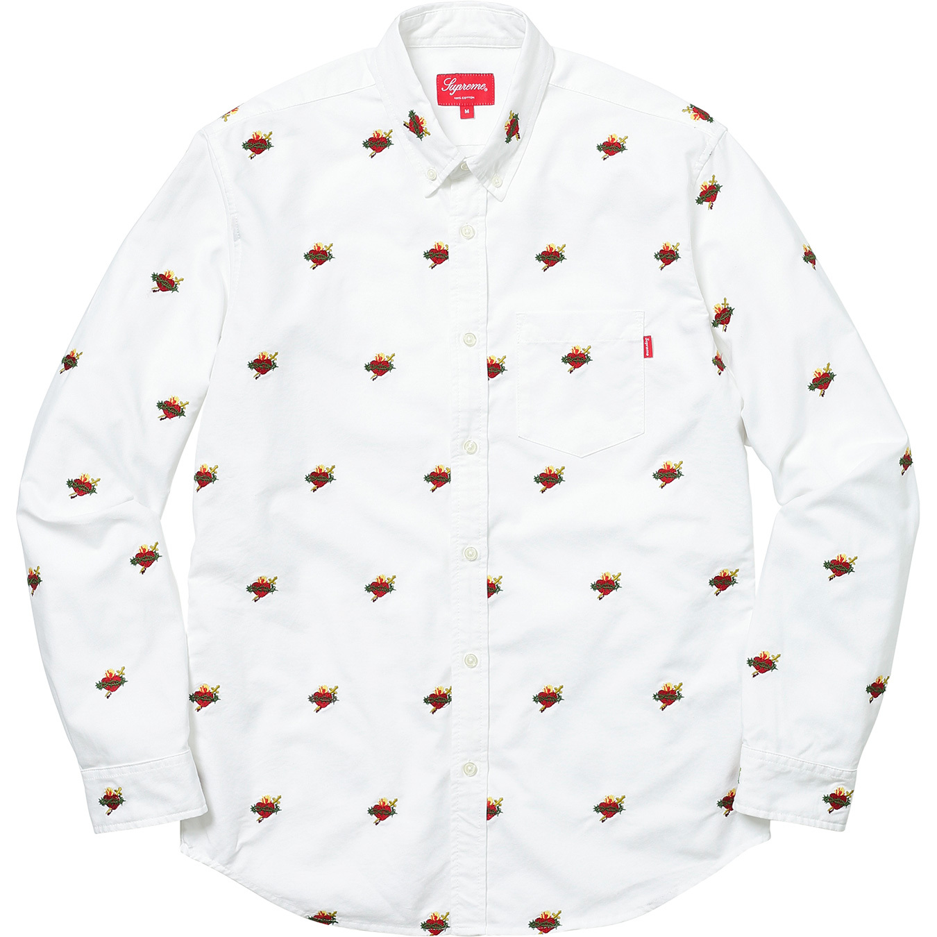 Supreme Sacred Hearts Oxford Shirt White