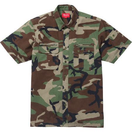 supreme camo button up