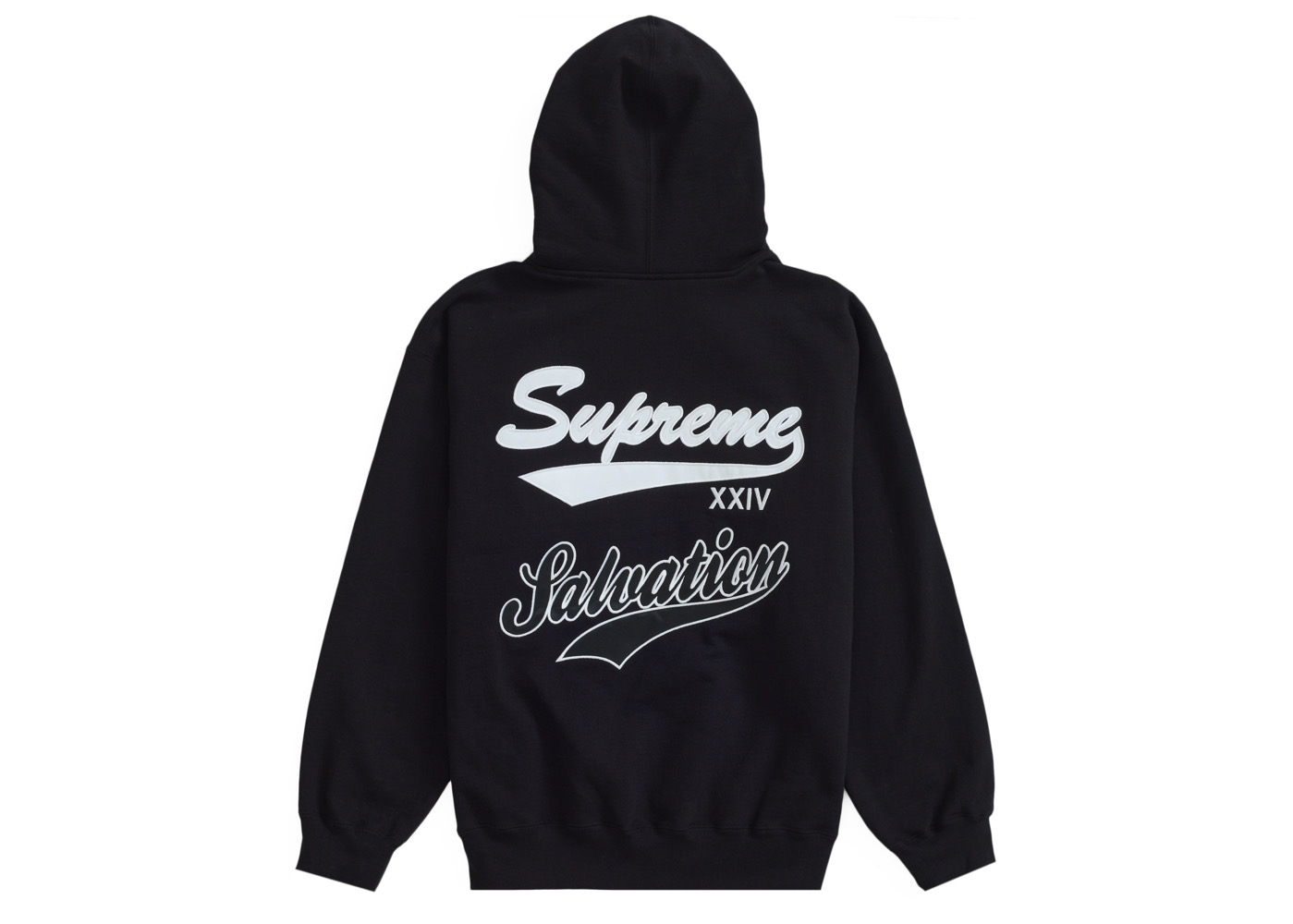 Supreme Salvation Zip Up Hooded Sweatshirt Black Men's - SS24 - US