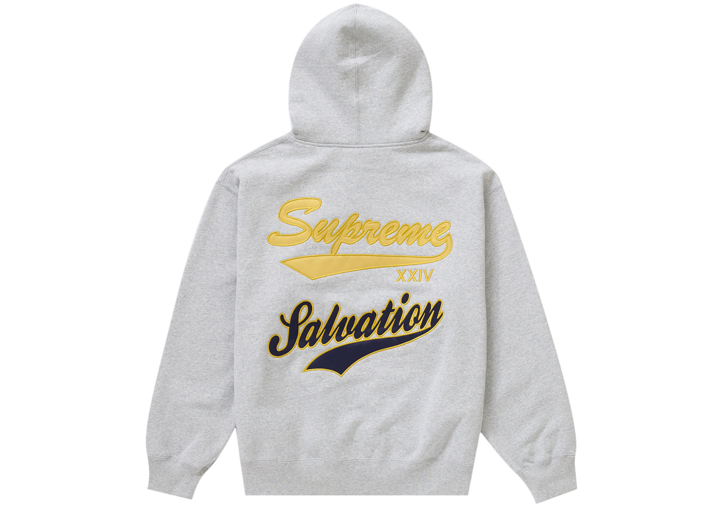 Supreme Salvation Zip Up Hooded Sweatshirt Heather Grey
