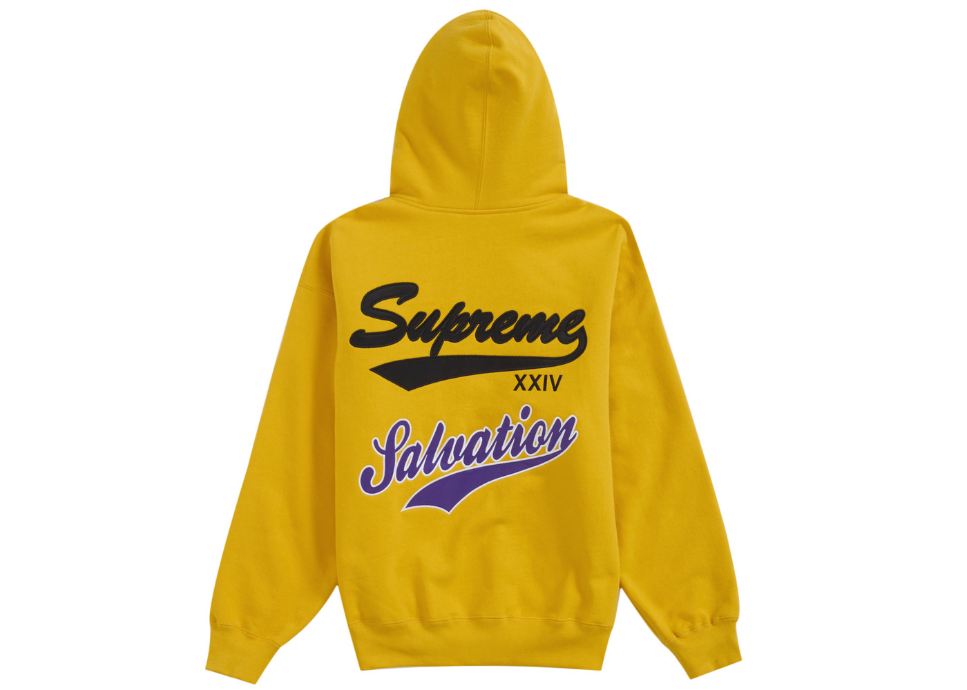 Supreme Salvation Zip Up Hooded Sweatshirt Yellow