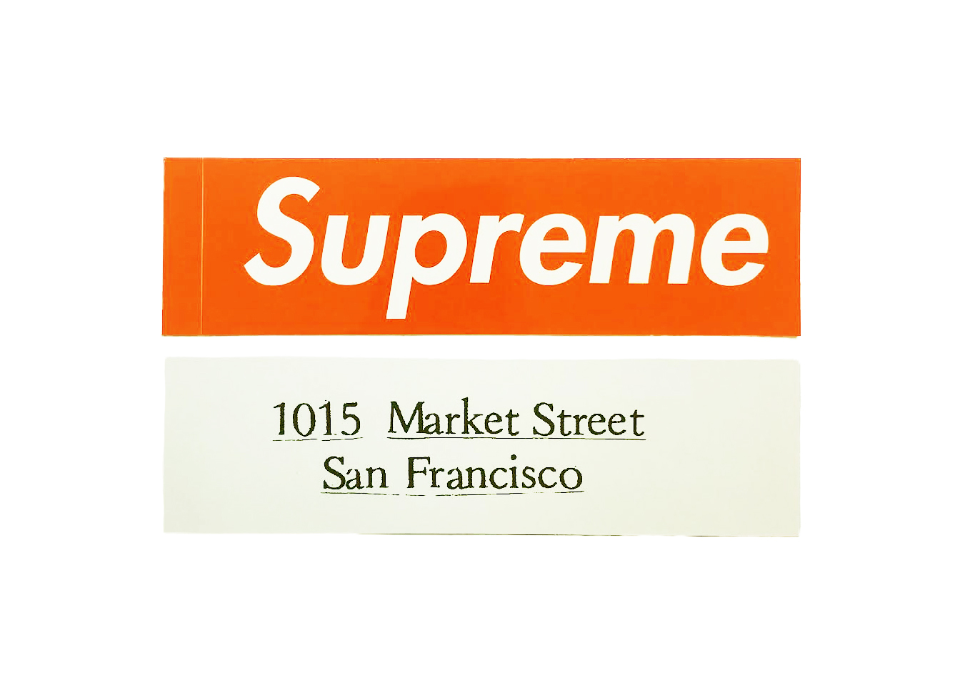 Supreme San Francisco Orange Box Logo Sticker - FW19 - US