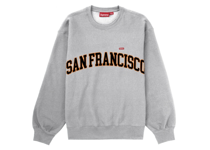 Supreme San Francisco Shop Small Box Crewneck Heather Grey Men's