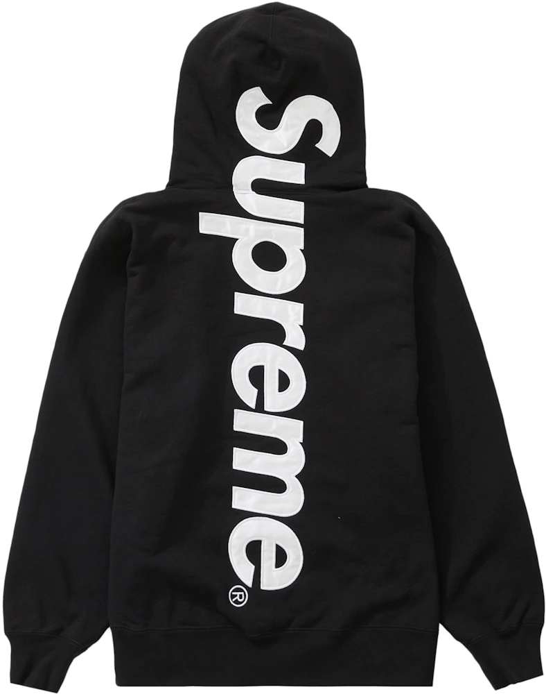Supreme Bleached Hooded Sweatshirt Hoodie Black Size LARGE NEW