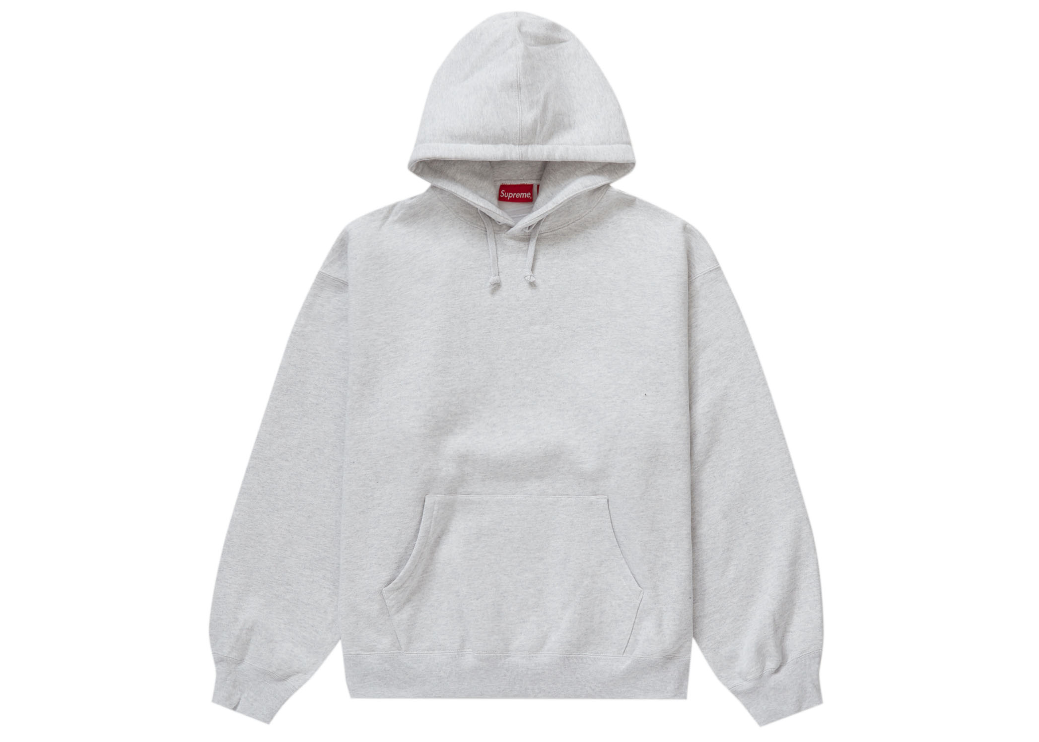 Supreme Satin Appliqué Hooded Sweatshirt (FW23) Ash Grey Men's 