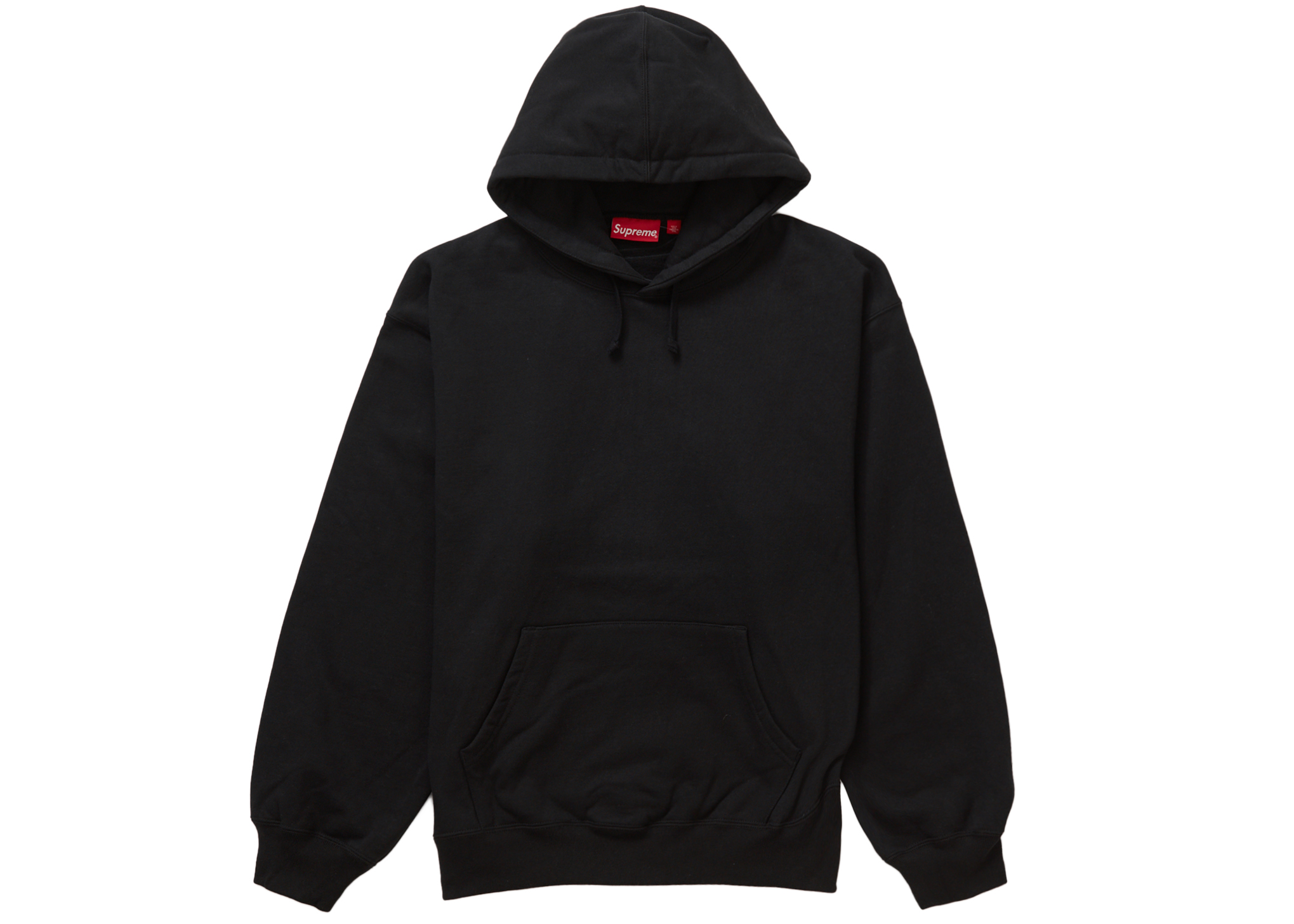 Supreme Satin Appliqué Hooded Sweatshirt (FW23) Black