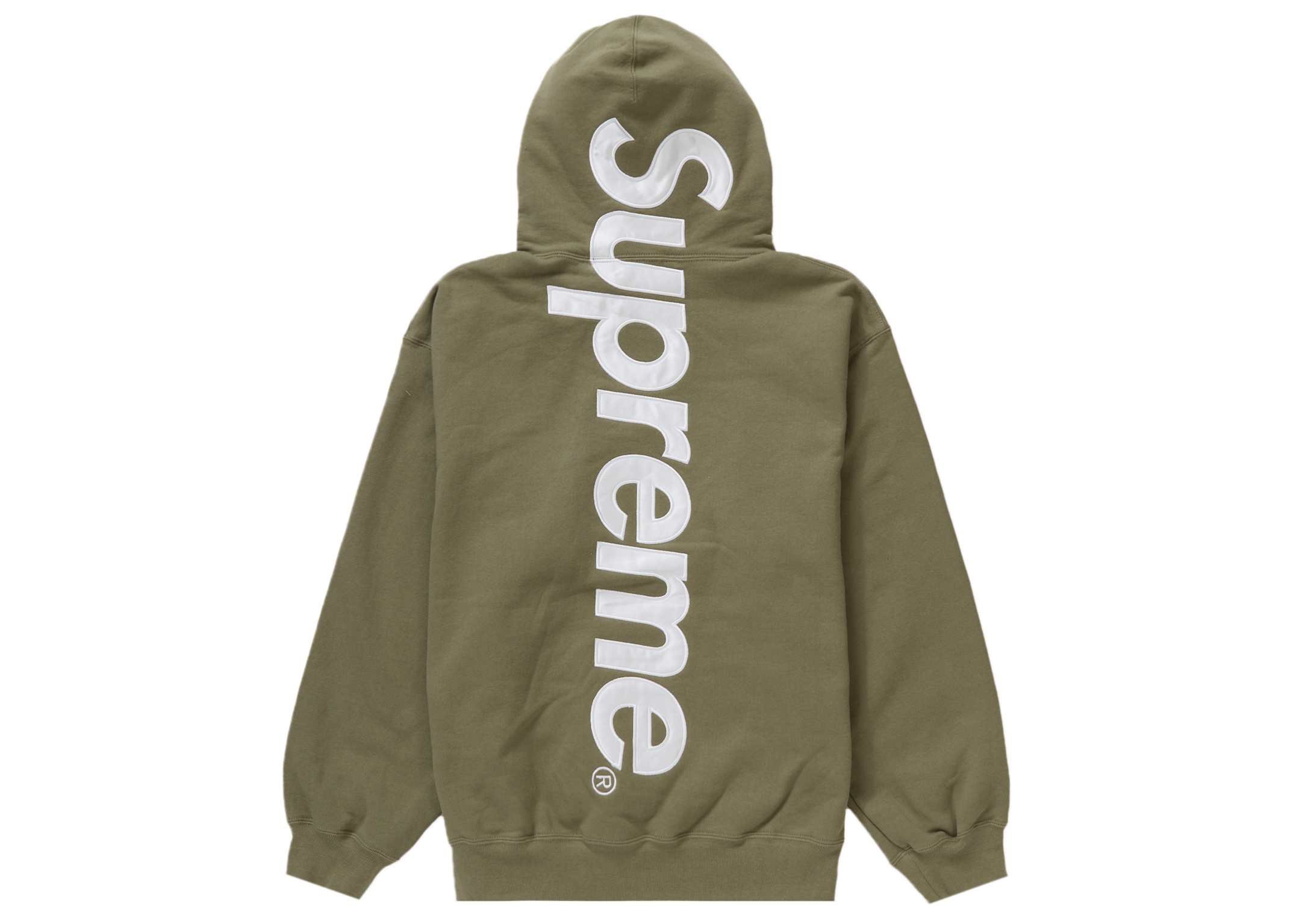Supreme Satin Appliqué Hooded Sweatshirt (FW23) Light Olive メンズ ...