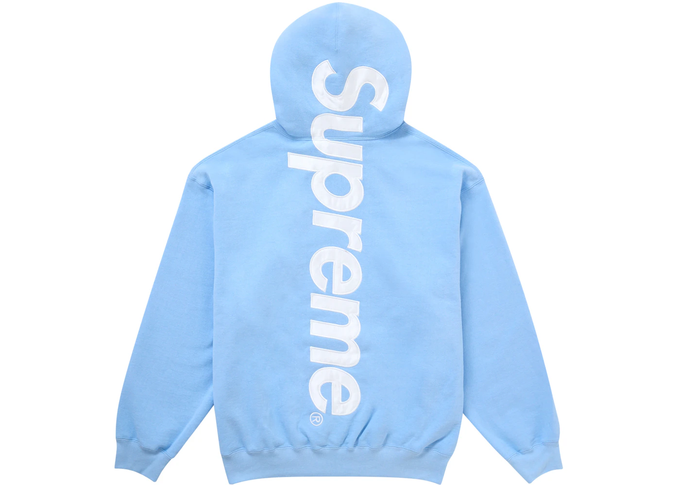 Supreme Satin Applique Hooded Sweatshirt FW24 Light Blue メンズ - FW24 - JP