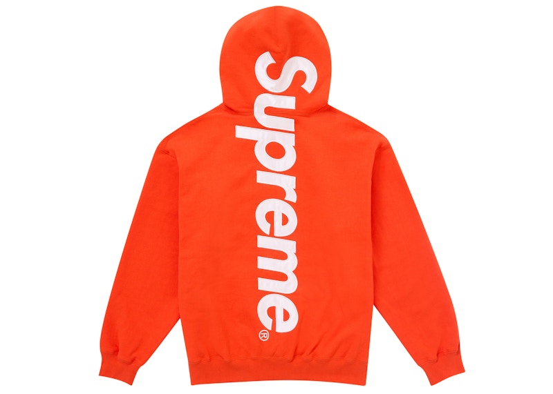 Supreme Satin Applique Hooded Sweatshirt FW24 Bright Orange Men's - FW24 -  US